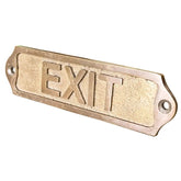 Exit Brass Door Sign 22x5 cm - Antique Finish
